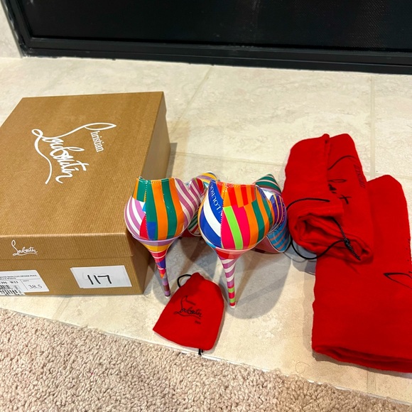 Christian Louboutin HOT CHICK 100 Scallop Heels Pumps Shoes Grand BainStiletto - Picture 6 of 13